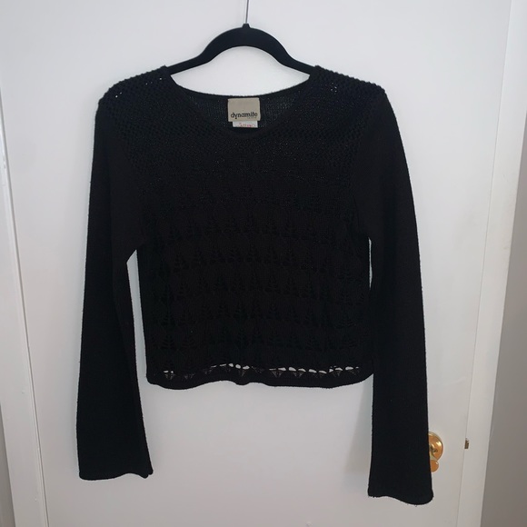 [M]👚Dynamite - Crotchet black sweater - Picture 2 of 7